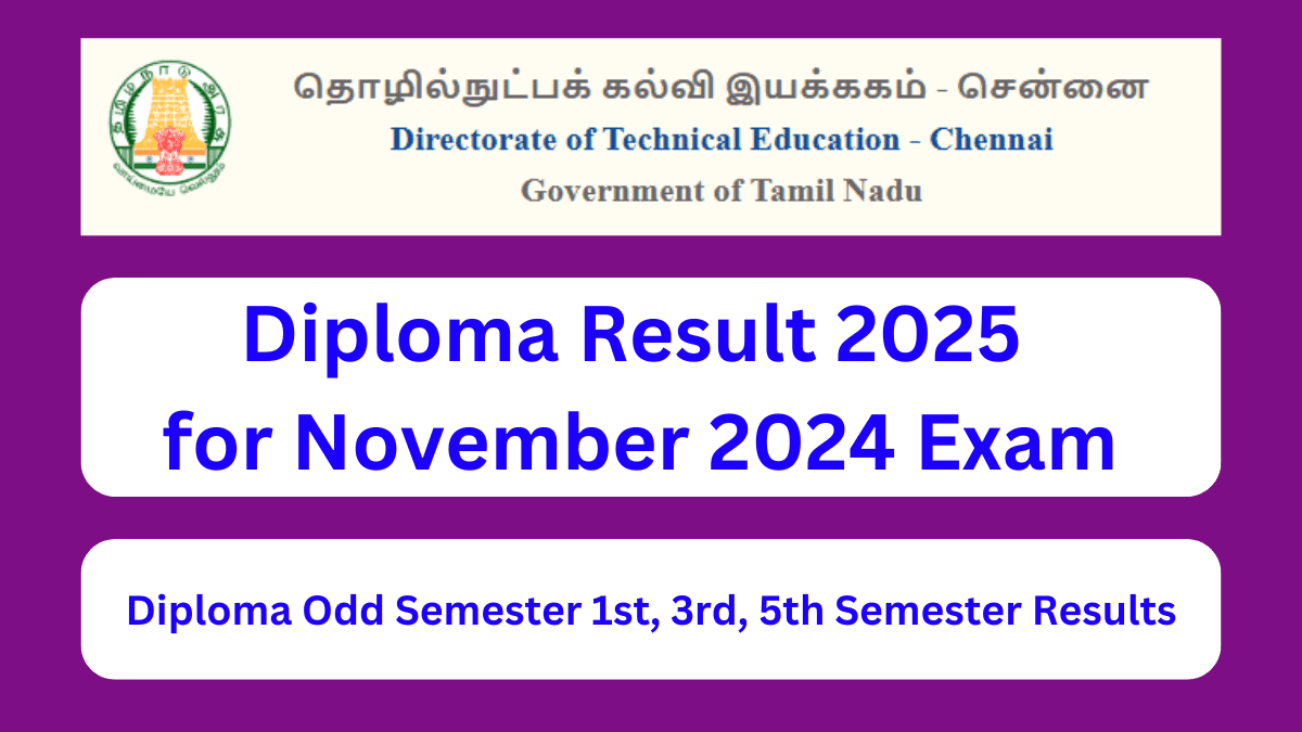 TNDTE Diploma Result 2025