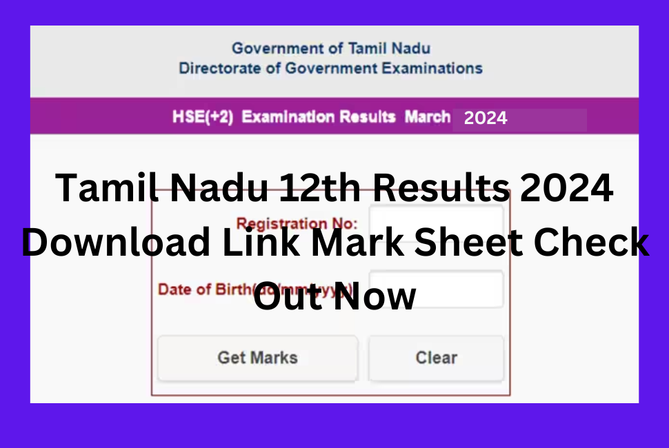 Tamil Nadu 12th Results 2024 Download Link